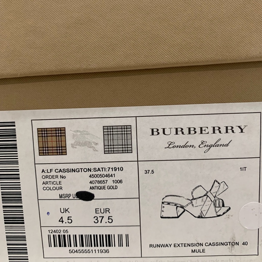 Authentic Burberry Satin Heel - Picture 7 of 8